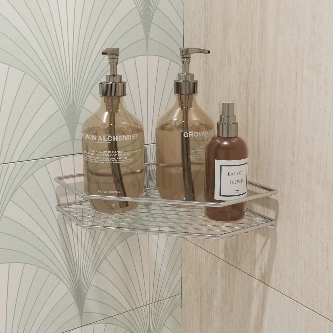 Светлая ванная комната (2,94 кв. м) в современном стиле ; Открывает новую вкладк