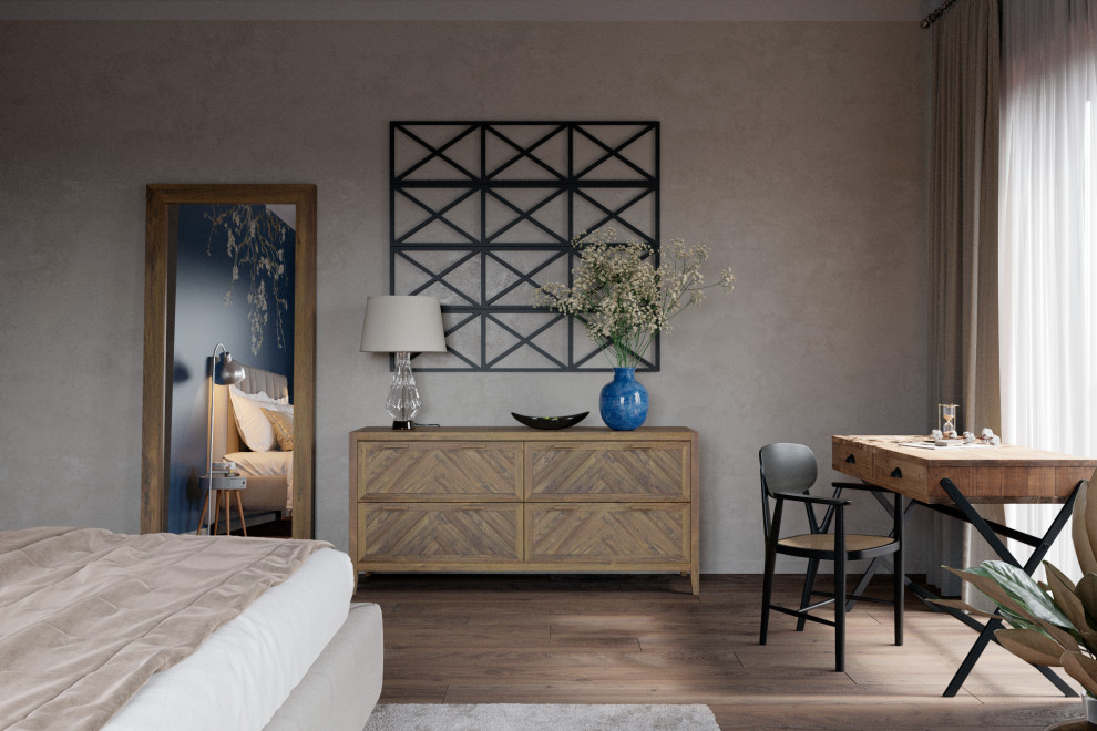 Спальня с библиотекой