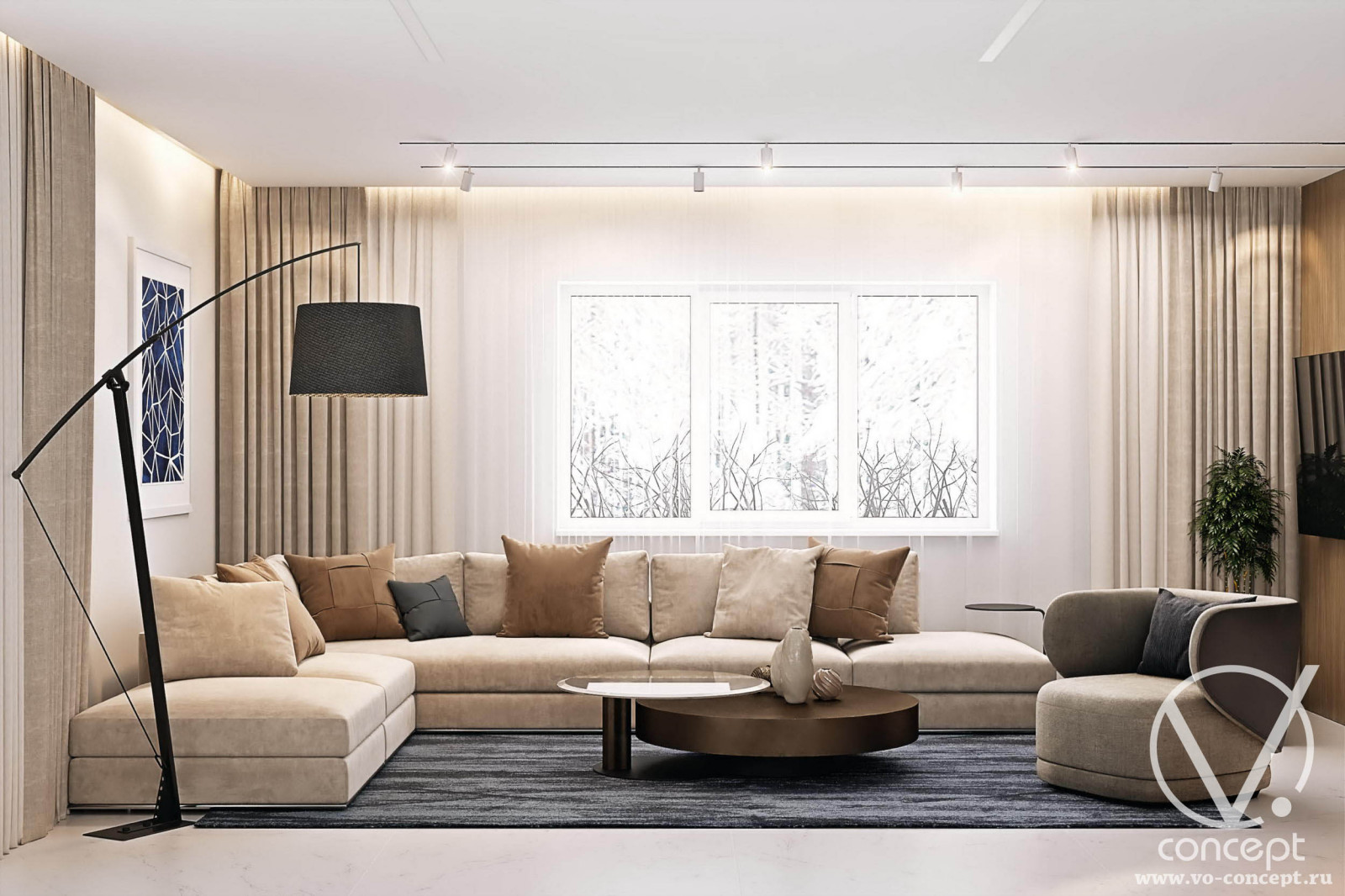 Реконструкция интерьеров дома в подмосковье. 350 м.кв.