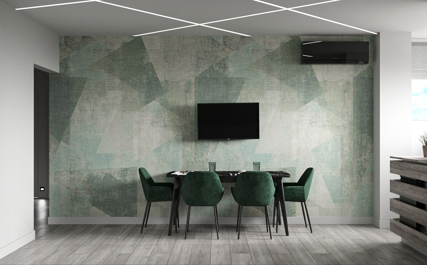 Минималистичная квартира с перетекающими гармоничными пространствами.