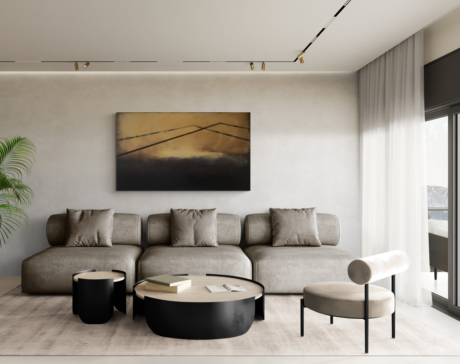 Абстрактные картины в интерьере_1