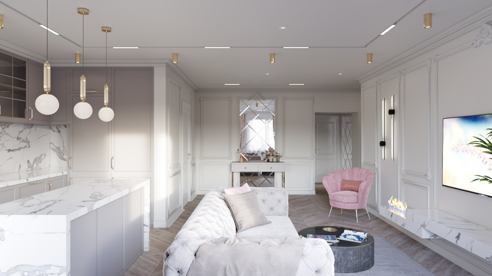 Interior design of a 3-room apartment Zaporozhye