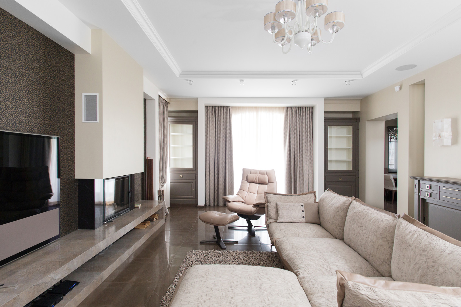 Текстильное оформление загородного дома