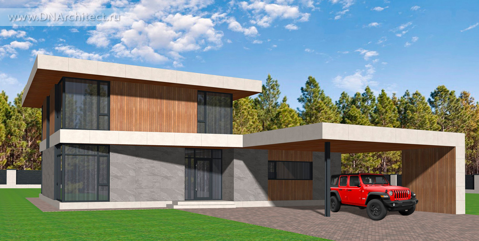 Проект дома Z-192-G в стиле минимализм