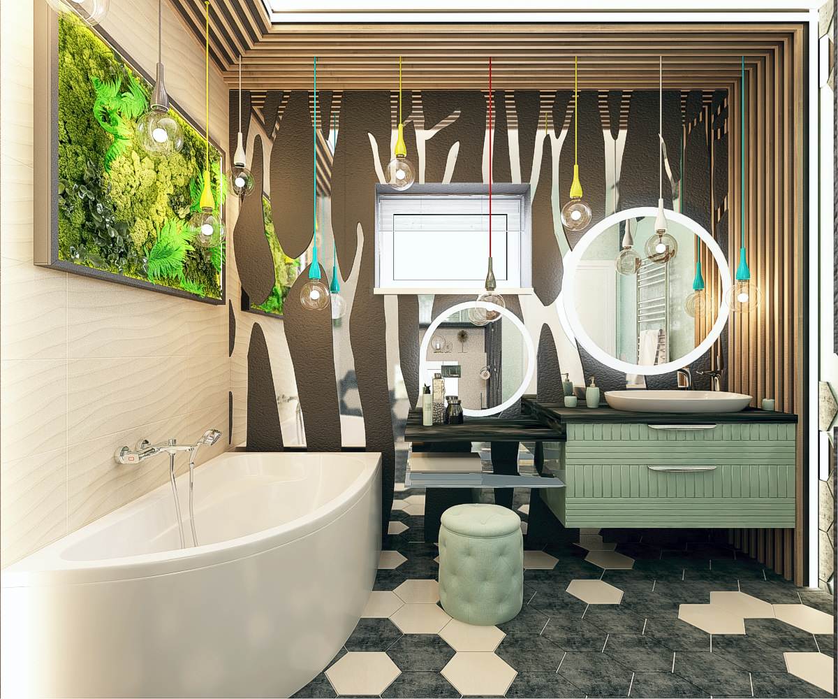 Ванная комната в частном домовладении 5