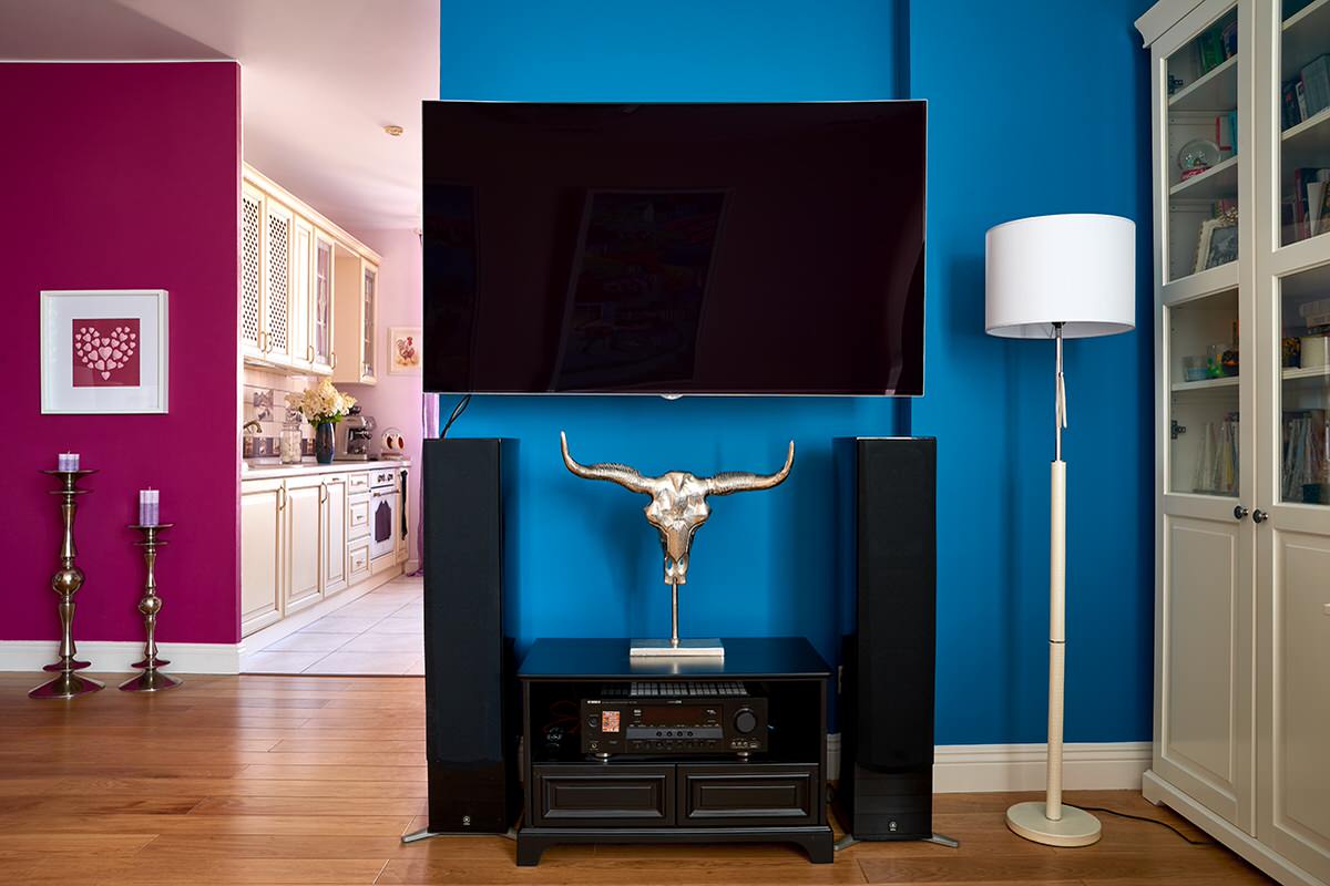 Квартира для молодой пары (Ольга Ставицкая) - Гостиная, зона ТВ