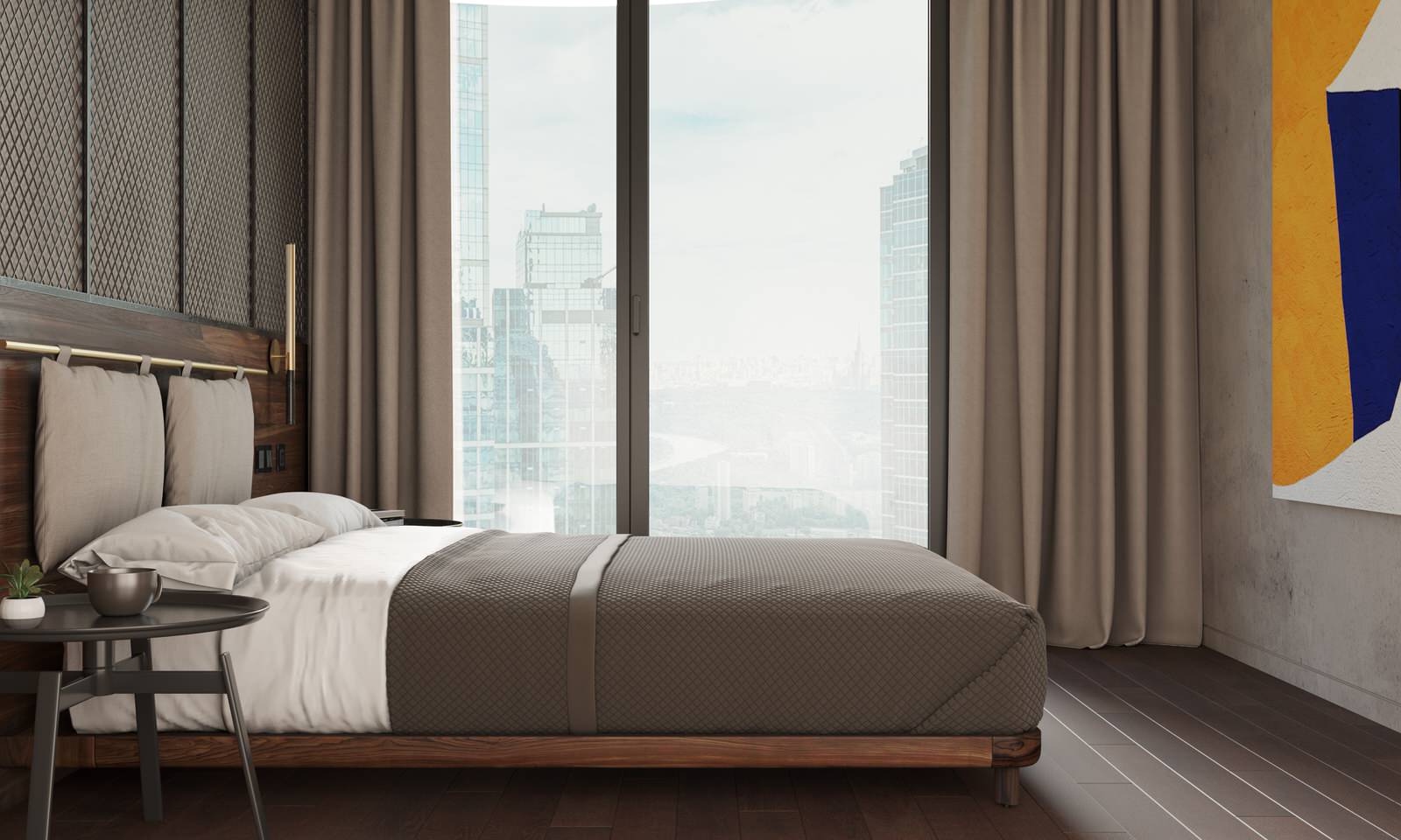 Спальня в стиле лофт