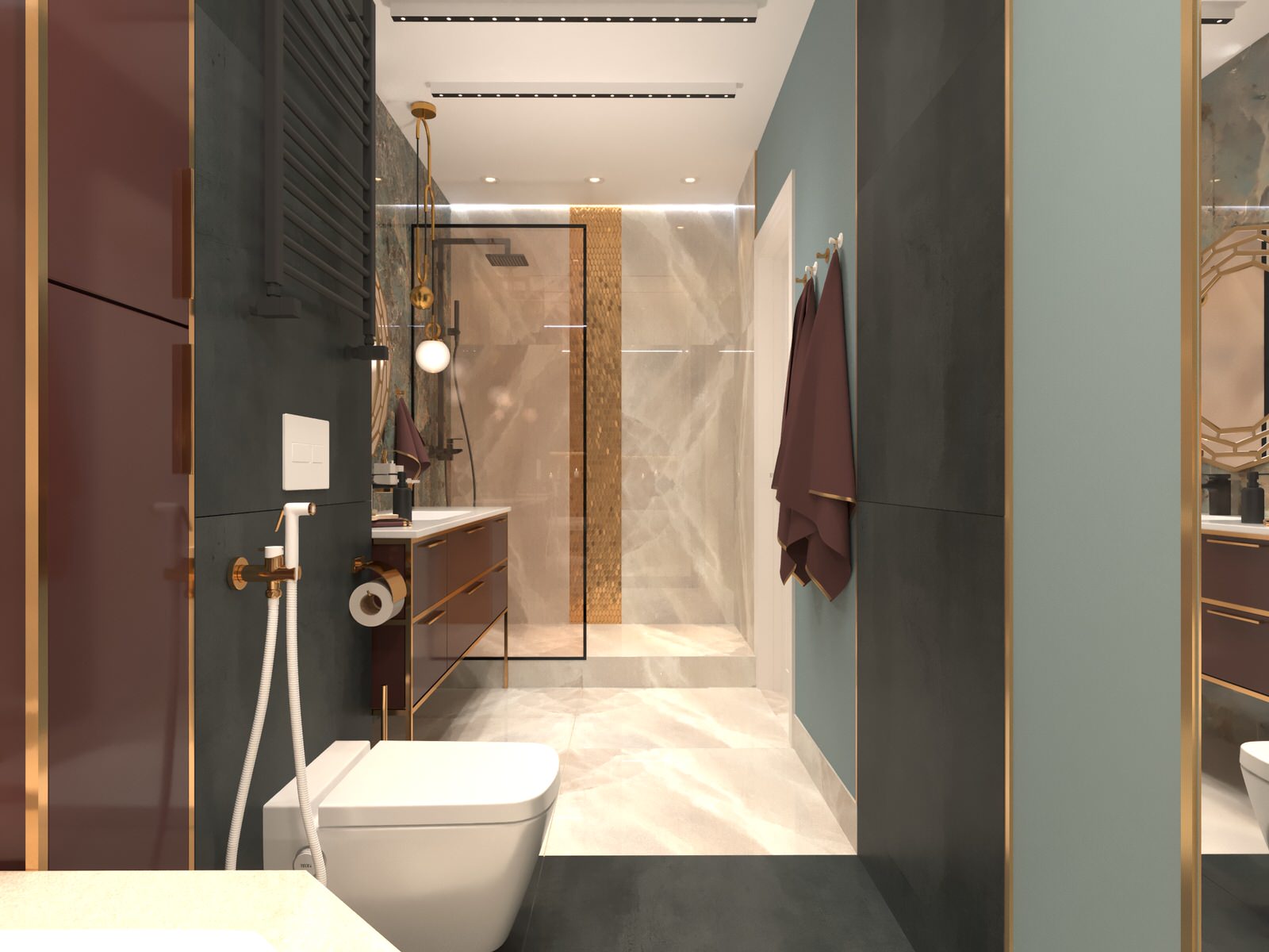 Дизайн-проект интерьера трехкомнатной квартиры.