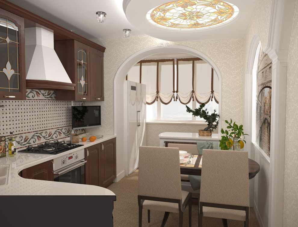 Обложка проекта: Кухня с лоджией в классическом стиле
