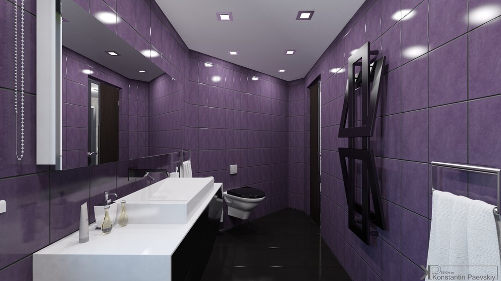 Интерьер таунхауса в современном стиле (монохром)