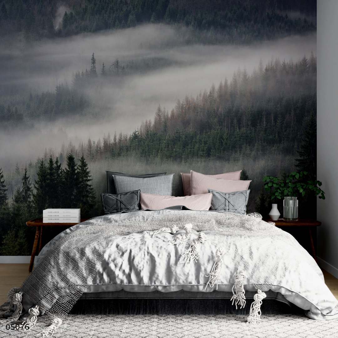 Дизайн-проект "Туманный лес в оформлении спальни"