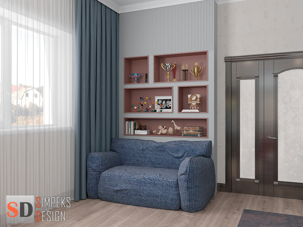 Полка для игрушек в детской