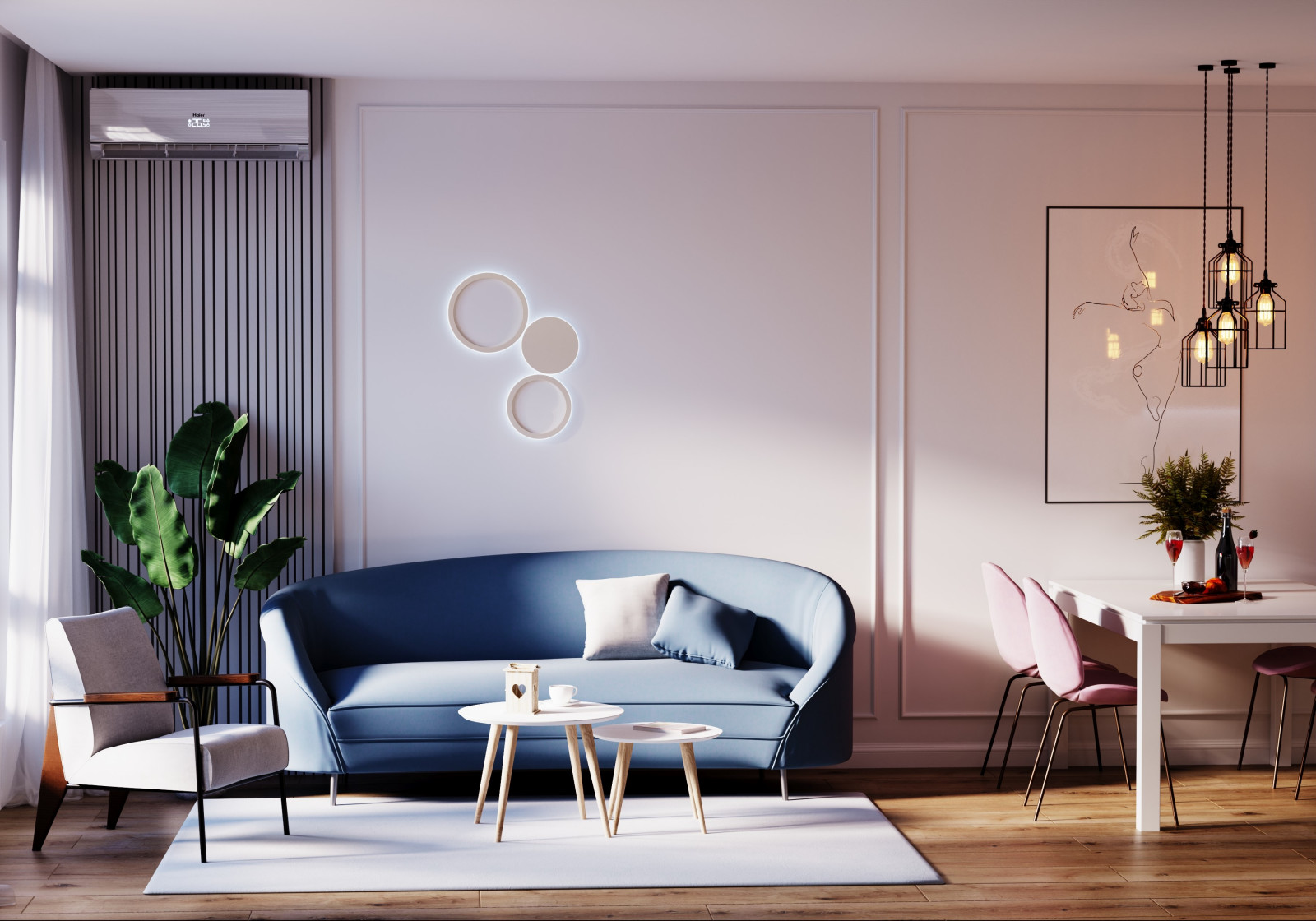 Обложка проекта: living room design & visualization