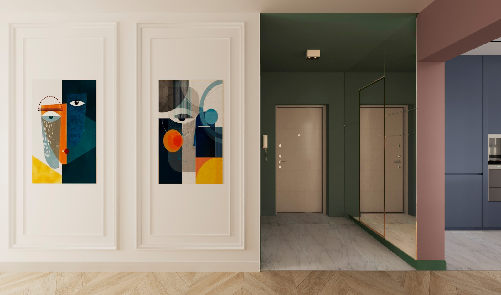 Квартира с яркими акцентами