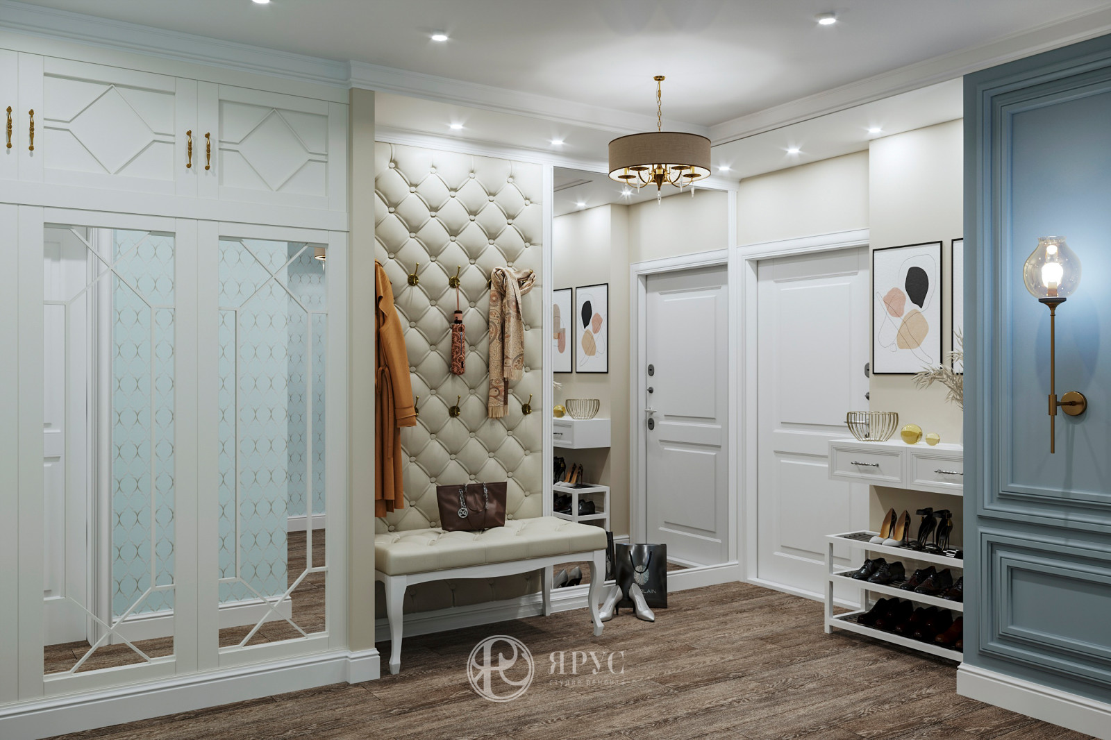 Обложка проекта: Дизайн-проект объединённых квартир