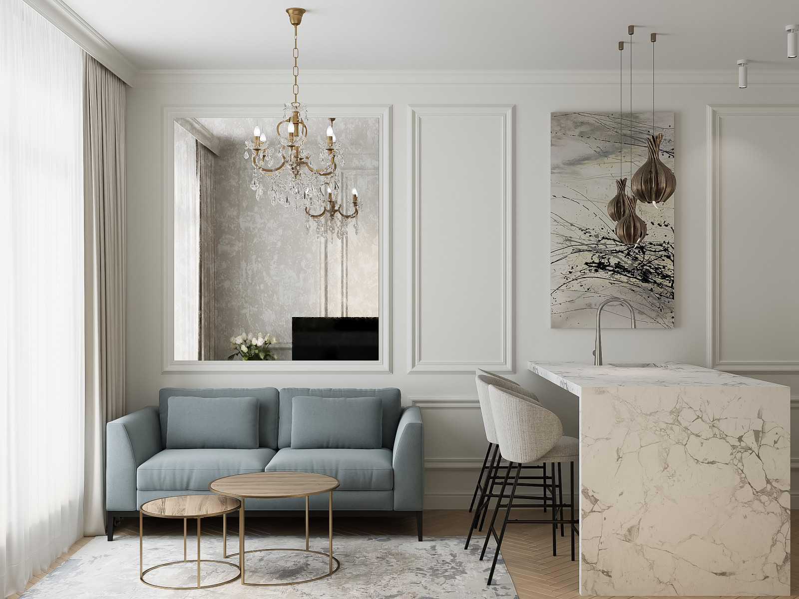 однокомнатная квартира в  ЖК RIVIERE NOIRE