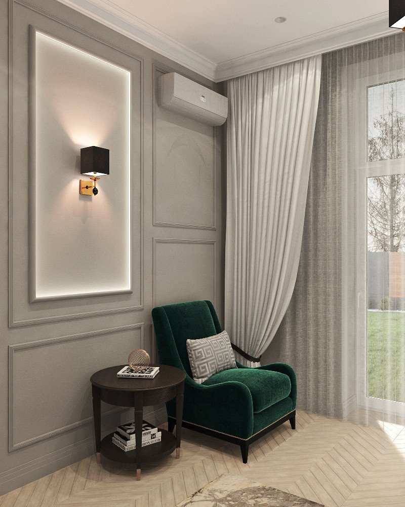 Двухэтажный дом в современной классике