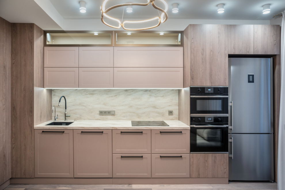 Кухня в нежных оттенках