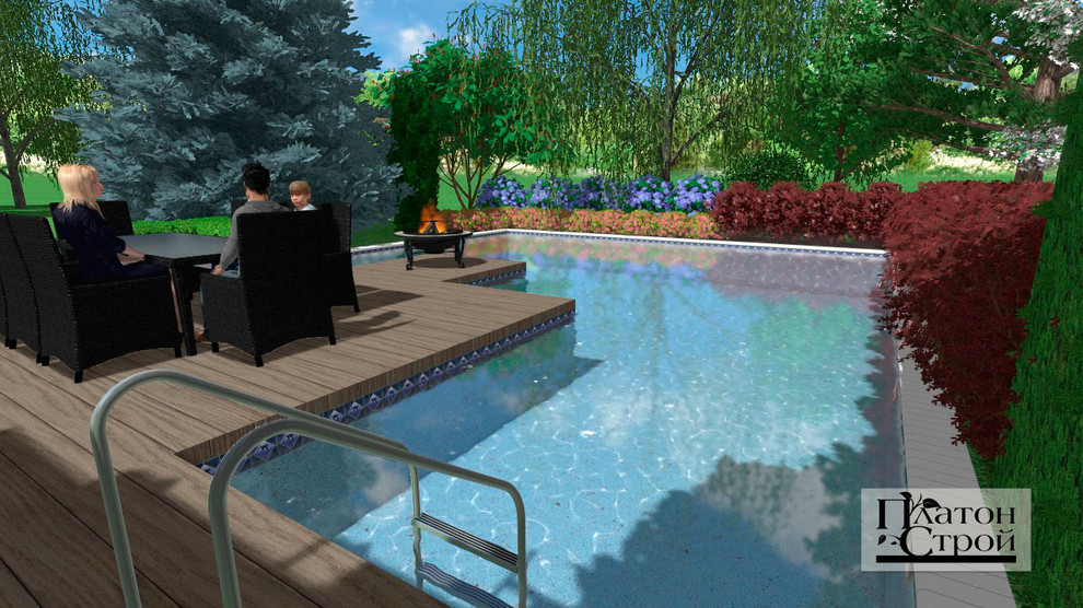 Барбекю возле бассейна