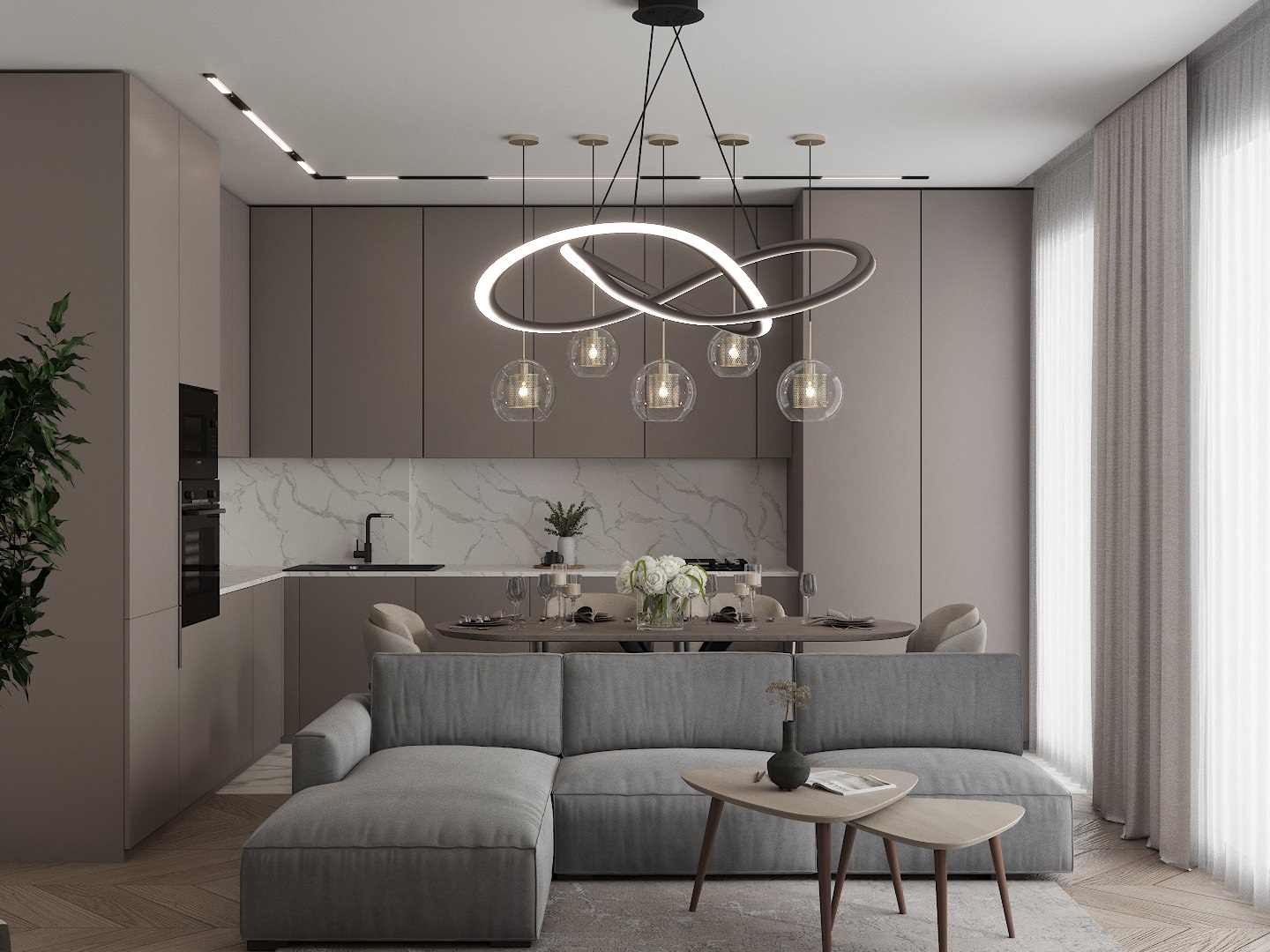 Обложка проекта: Гостиная с камином