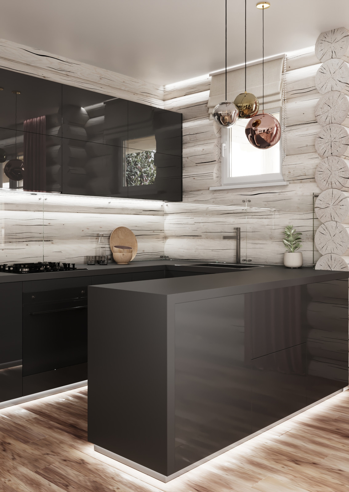 Бревенчатый дом в Подмосковье