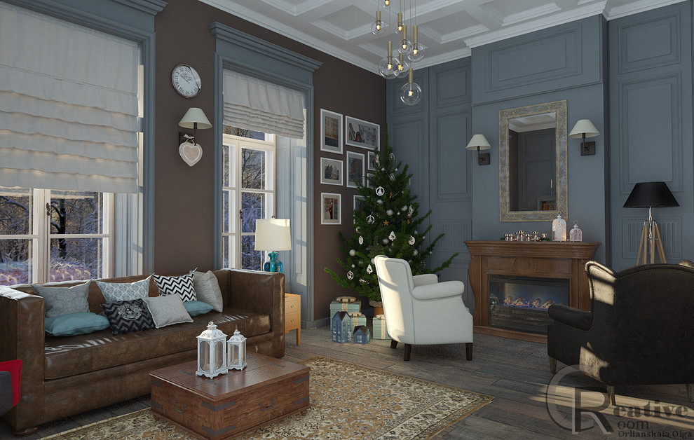 Дизайн интерьера гостиной в английском стиле