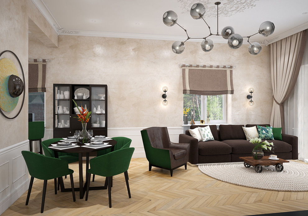 КЛАССИКА С ИНДУСТРИАЛЬНЫМИ ДЕТАЛЯМИ (дизайн гостинной)