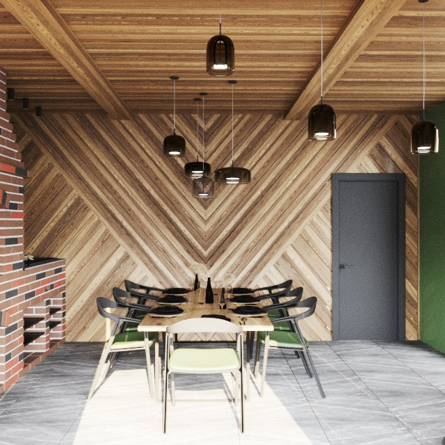 Обложка проекта: Дизайн зоны барбекю и бани