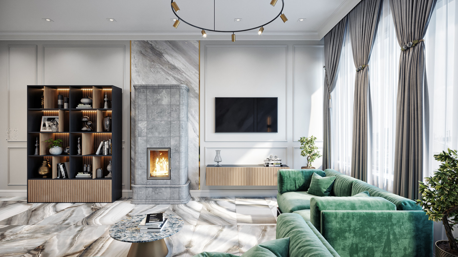 Дом  с яркими акцентами 120м