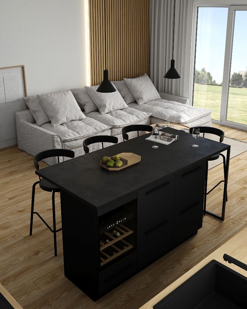 Кухня-гостиная в частном доме