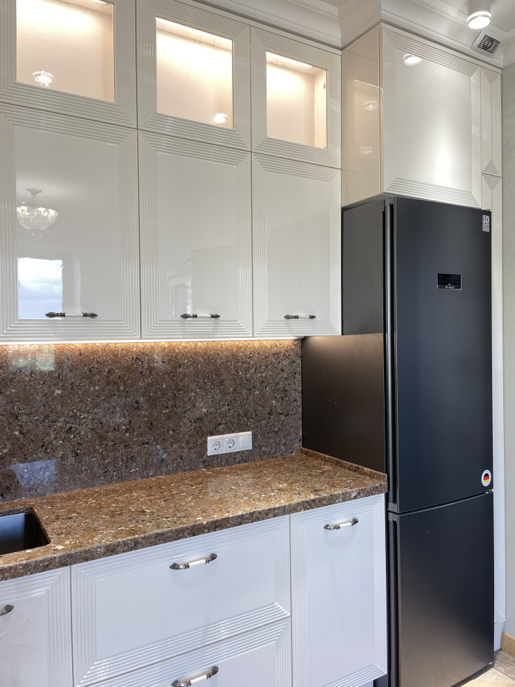 Элегантный кухонный гарнитур RIO в нежном цвете Зефир