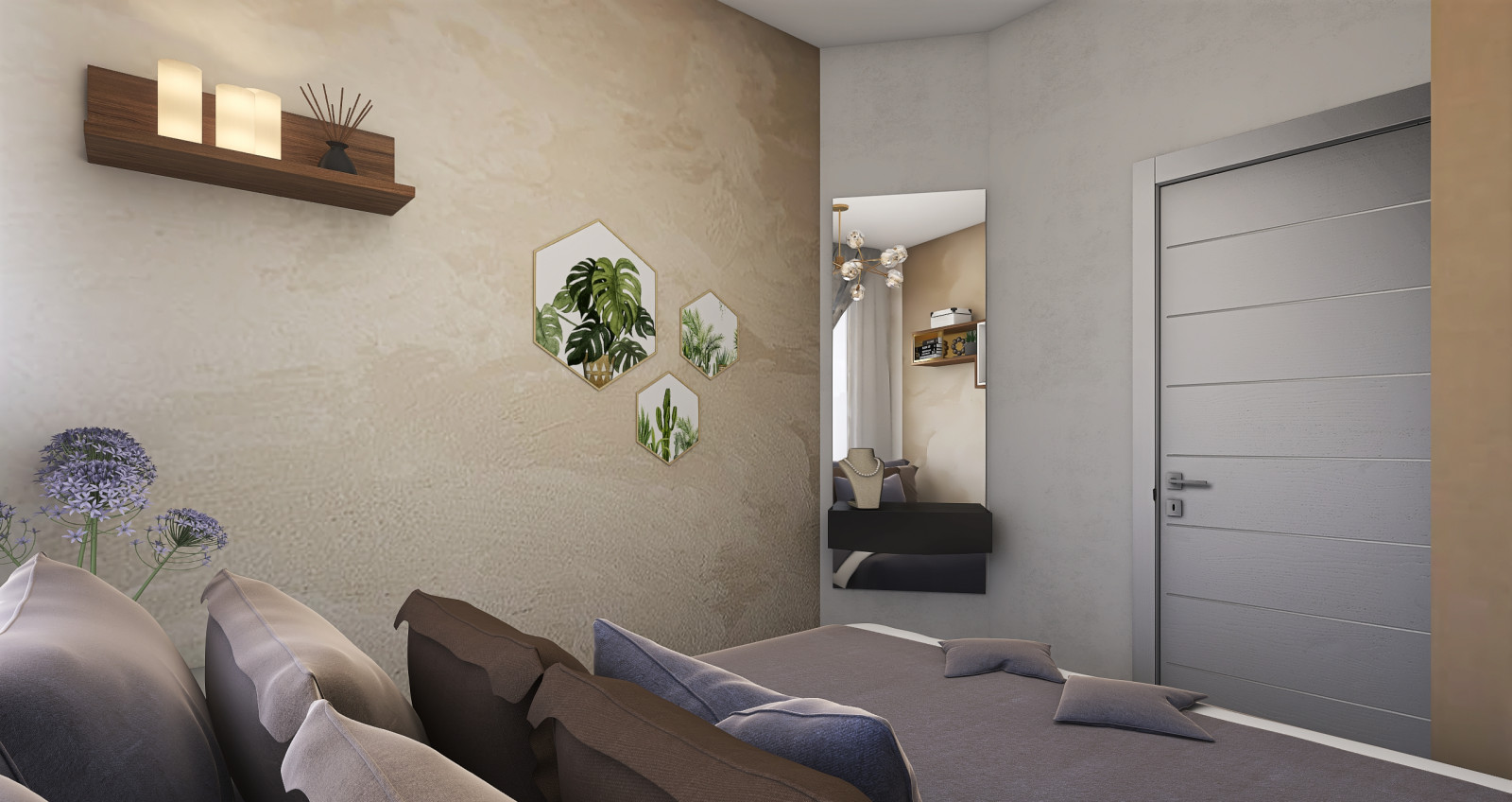 как переделать одну комнату с двумя окнами на две?