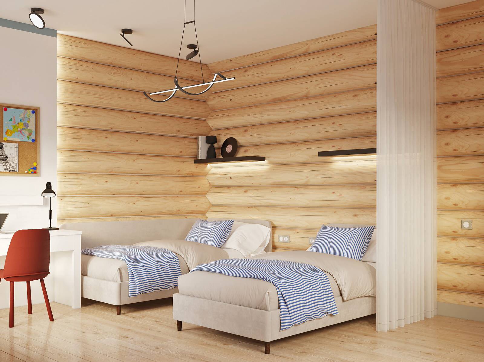 Дизайн проект дома из рубленного бревна