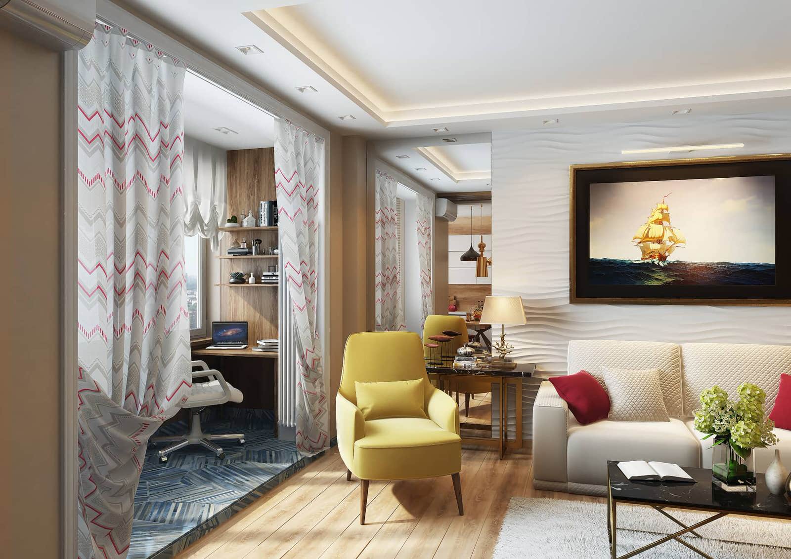 Дизайн квартиры в ЖК «Новая олимпийская деревня» — Разноцветный калейдоскоп