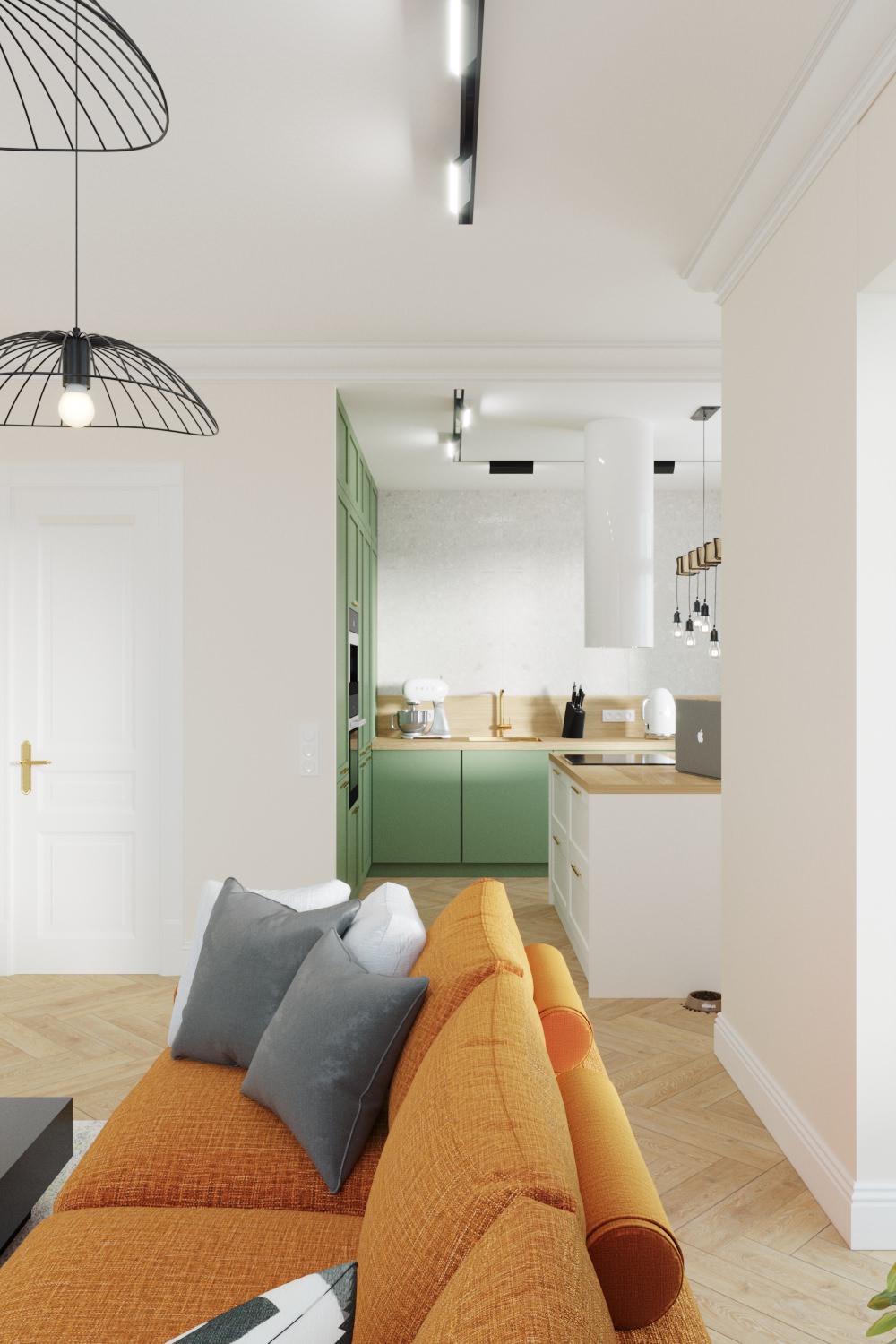 Яркий интерьер квартиры в стиле сканди