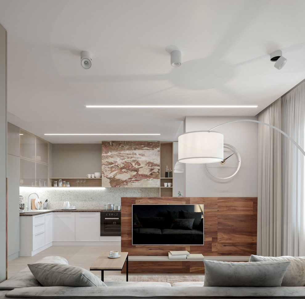 Современная квартира для молодой семьи.