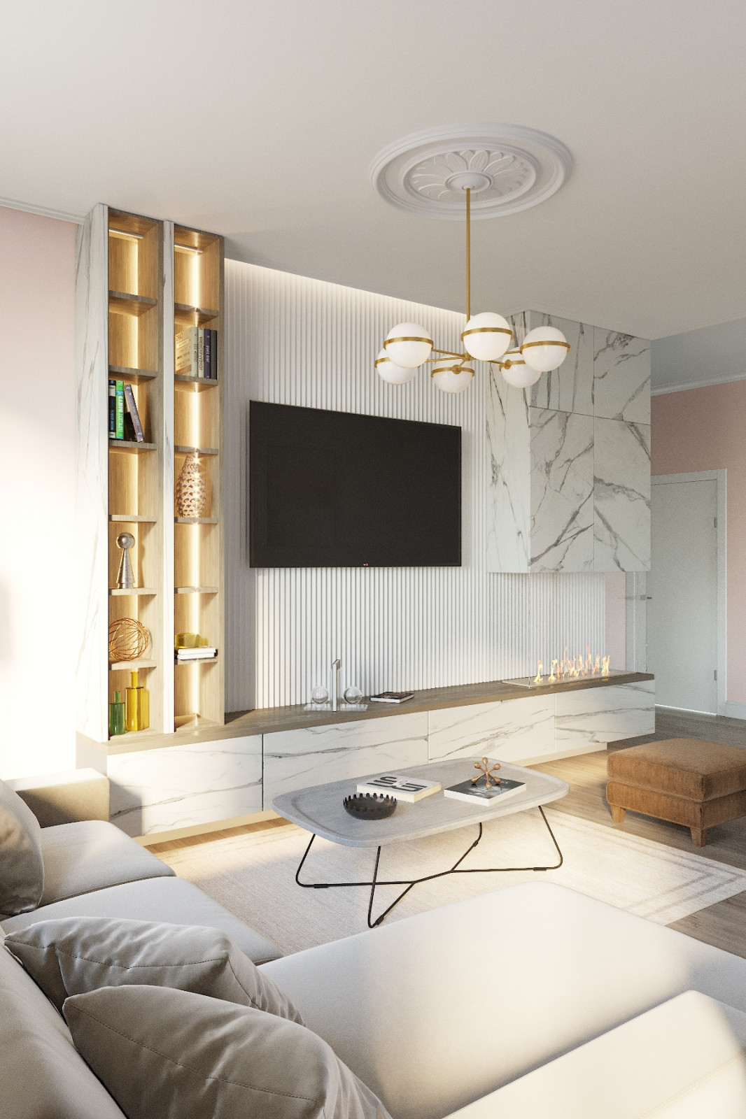 Дизайн интерьера 3-х комнатной квартиры в ЖК Берёзовая Роща