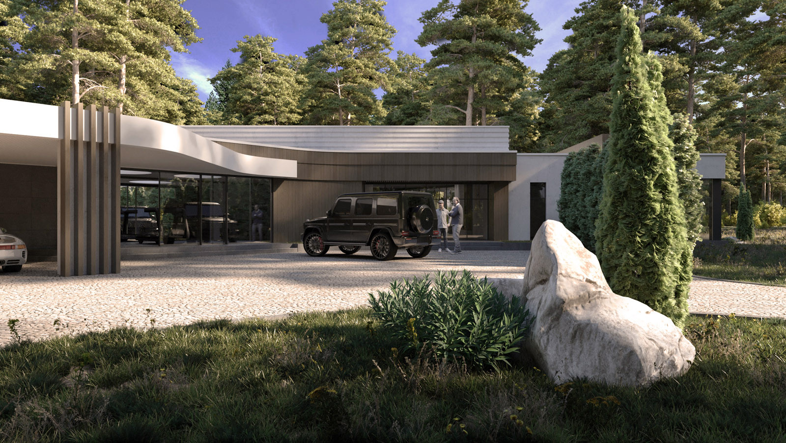 Обложка проекта: Вилла в лесу в стиле нео конструктивизма