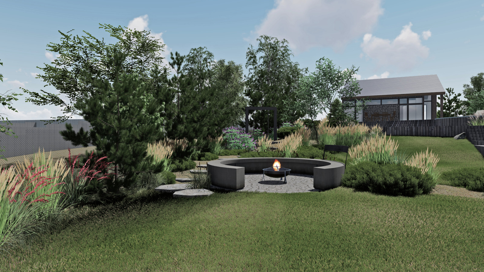 Ландшафт участка д.М.Куяш 2022г.