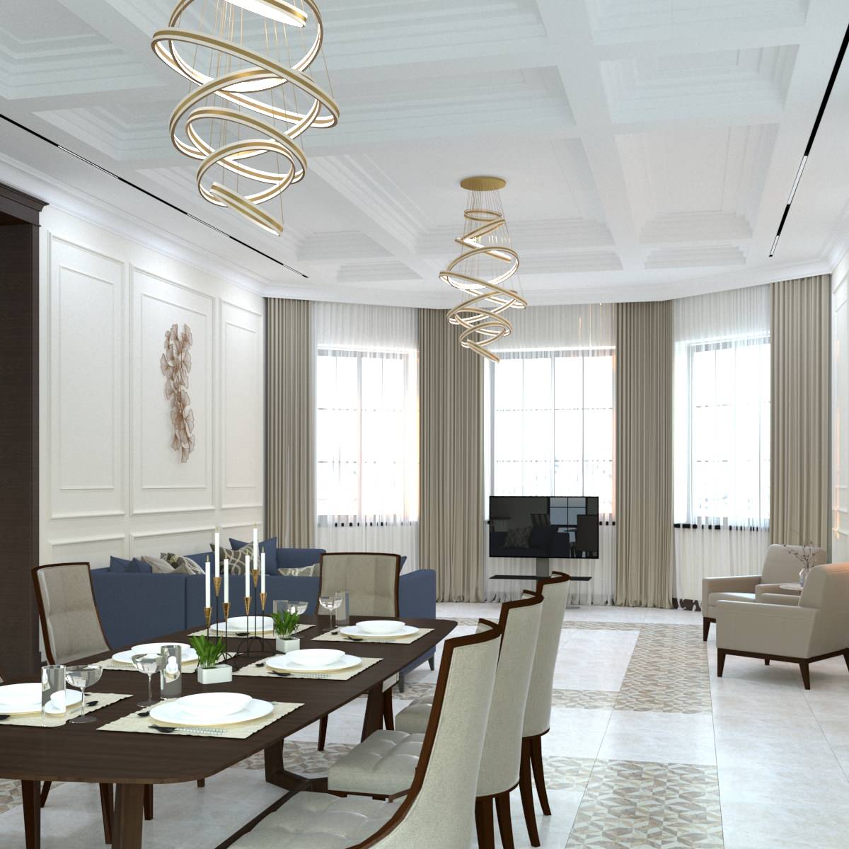 Обложка проекта: Интерьер с элементами классики