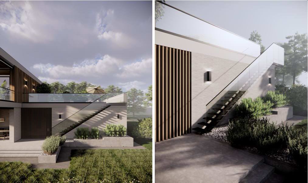 Проект с плоской кровлей 490 м2