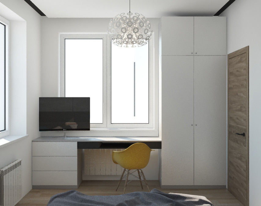 Спальня с рабочей зоной