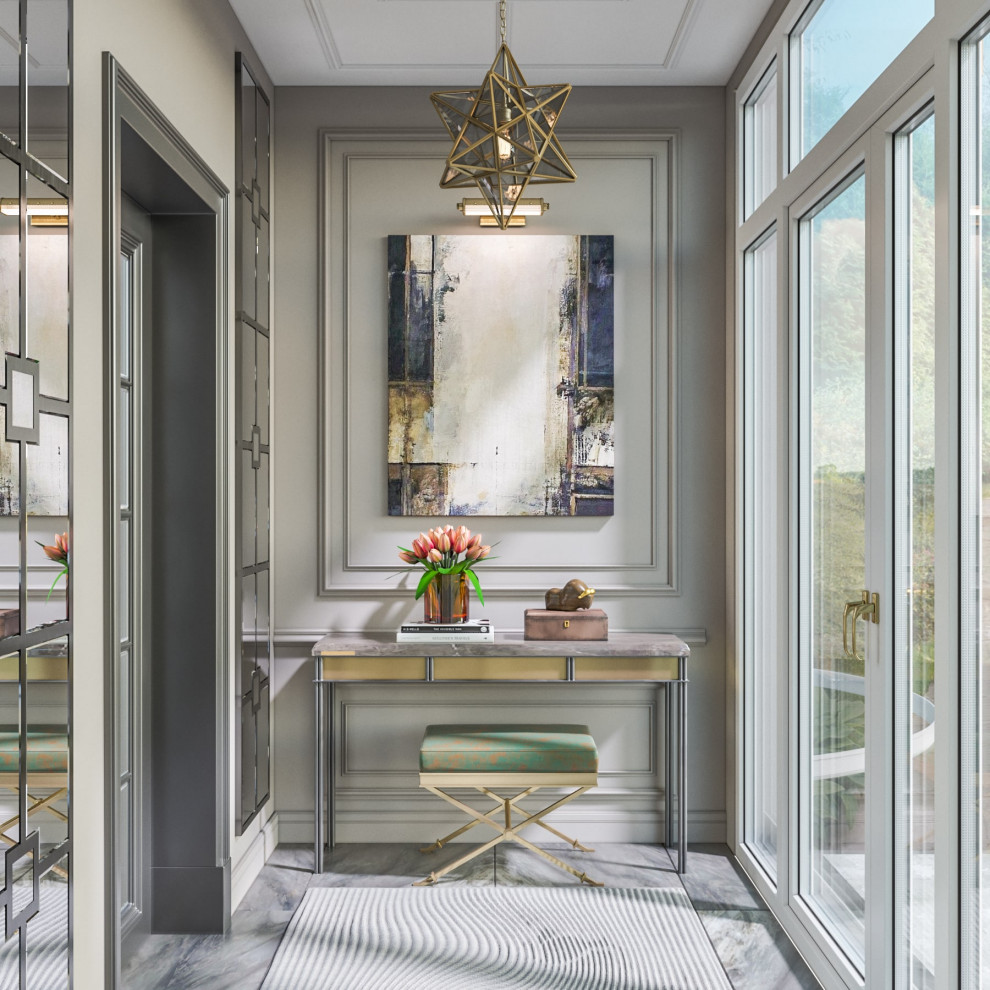 Дизайн коттеджа в неоклассическом стиле 260 кв.м. (2018 год)