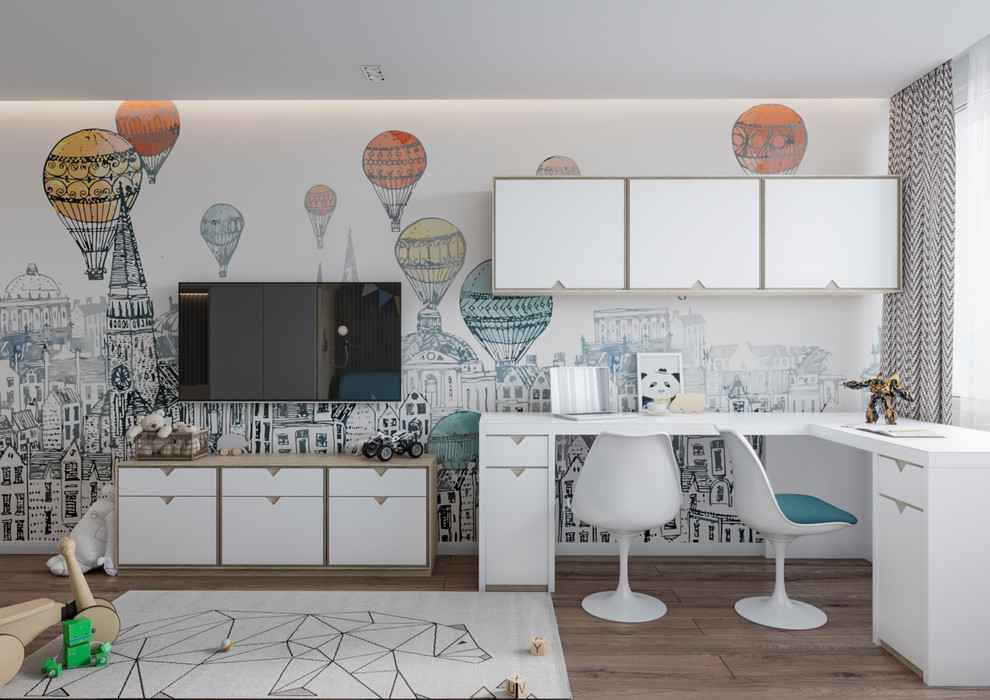 Разработка дизайна и 3D визуализация детской комнаты