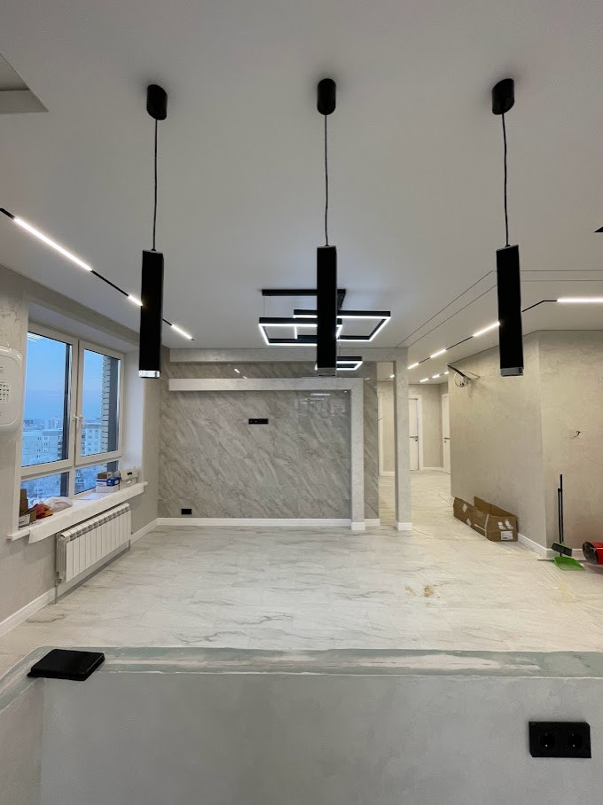 Теневые потолки в ЖК Романтика