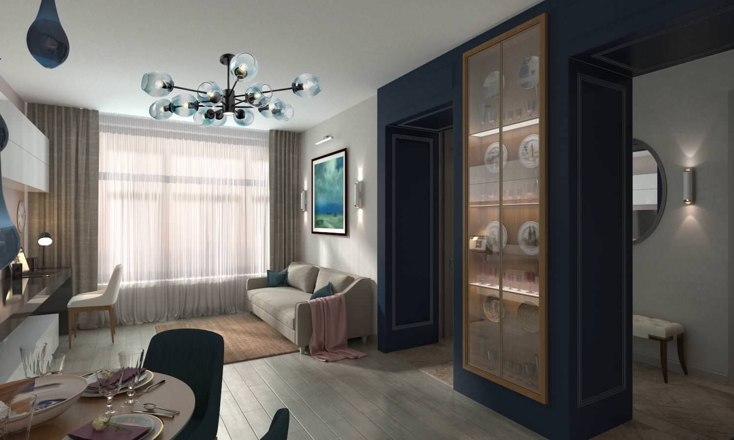 Проект квартиры "Капучино и МОРЕ"