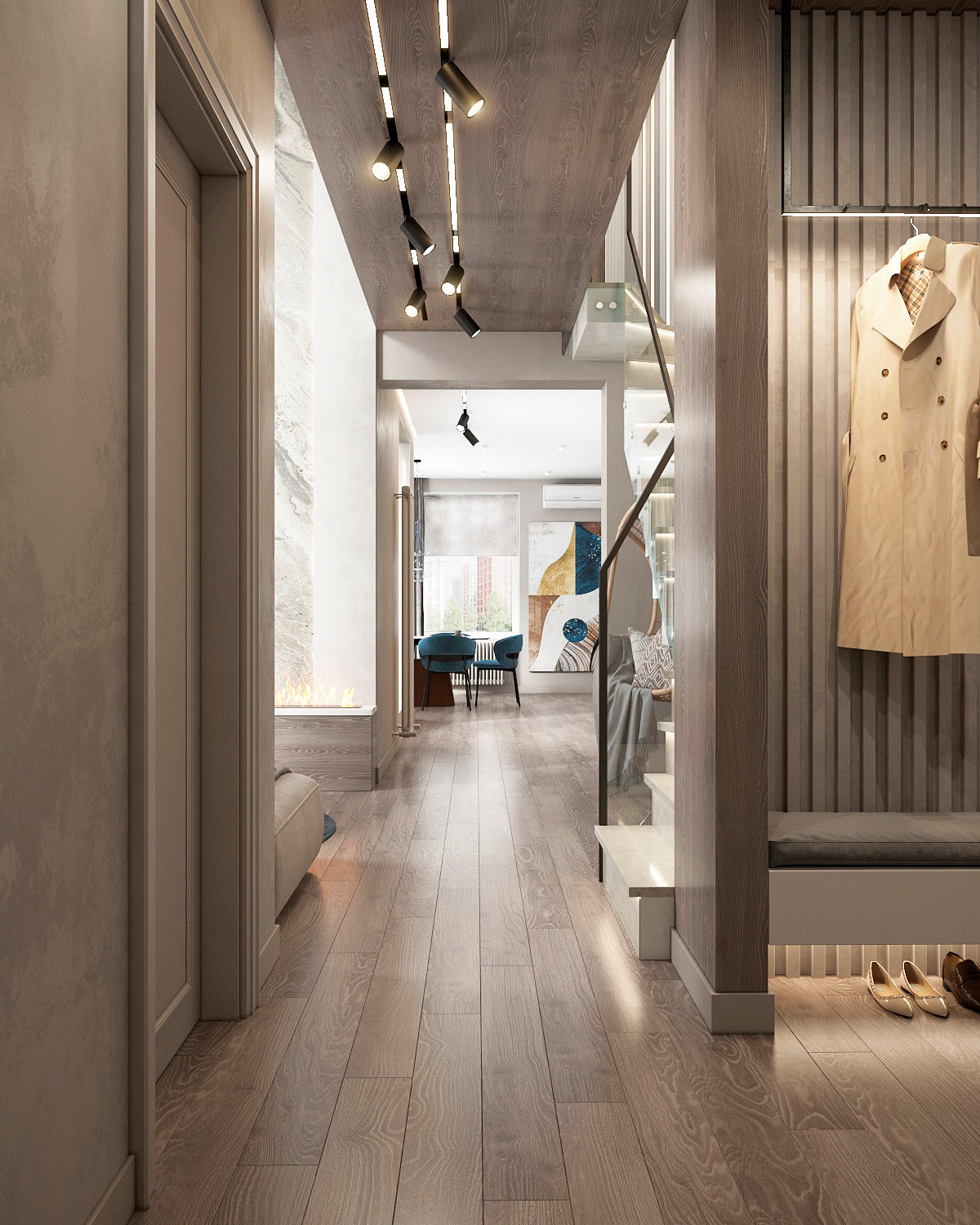 Квартира с вторым светом в современном стиле