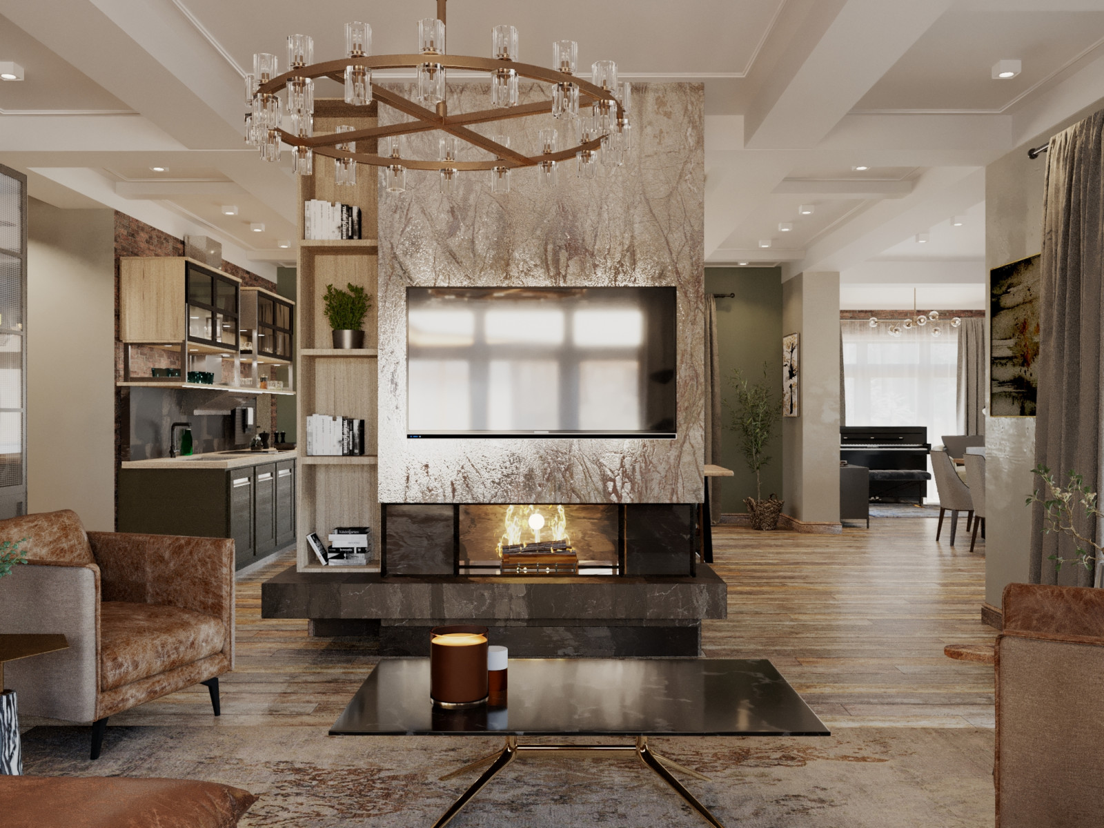 Дизайн проект интерьера загородного дома 850 м2