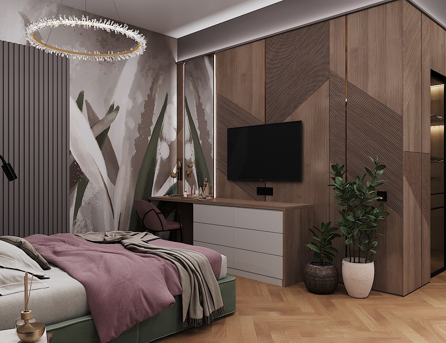 Дизайн интерьера 2го этажа загородного дома