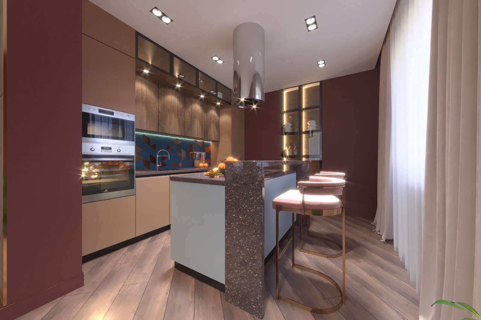 Дизайн-проект интерьера трехкомнатной квартиры.